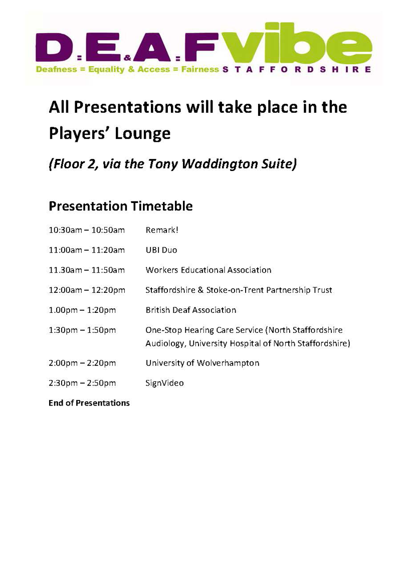Click on the image to download the timetable of events